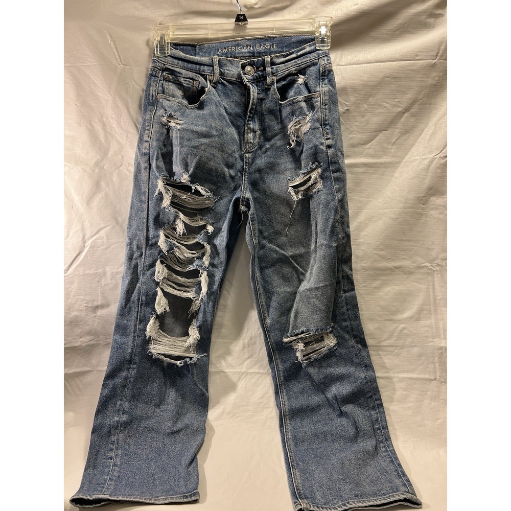American Eagle Womens  Highest Rise 90s Boyfriend Jeans Size 4 Regular Stretch